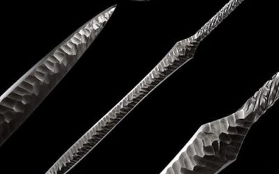 GLW Sword Sharp Demonic Pestle Sword Rotary Forging Pattern Steel w Thokcha Thogchag #3361 Channel Your Warrior Spirit: Handmade Full Tang Katana Sword with Razor Sharp Blade