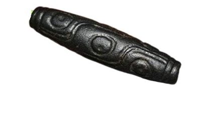 YZK-BEADS Real Himalayan Ancient Sky Iron Nine Eyes Dzi Bead Amulet Tibet Thogchag 9 Eyed Gzi Necklace Pendant Old Prayer Lucky Thokcha Talisman