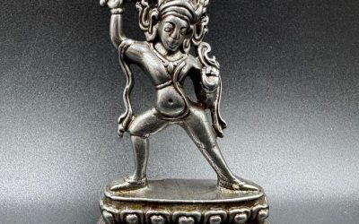 Old Chinese Tibetan Buddhist Thokcha Manjushri Statue Sacred Wisdom Deity Sculpt