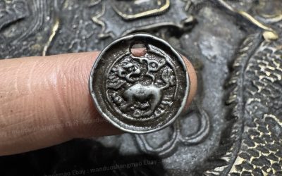 Tibetan Snow Lion Thokcha Pendant Side Charm Amulet