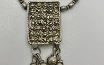 Antique Ethiopian?  Tibetan? Thogchag Thokcha Amulet Talisman Silver Necklace