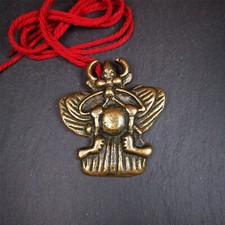 Antique Tibetan Buddhist Amulet Garuda Garula Suparna Made of Thokcha 80YearsOld