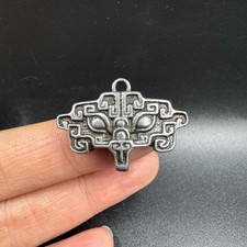 Exquisite Tibetan Buddhist Thokcha Pendant Amulet with Mythical aotie Pattern