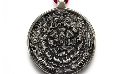 LUCKYDOLMA Tibetan Monk Thokcha Nine Palace Bagua Pendant Amulet, Protection …