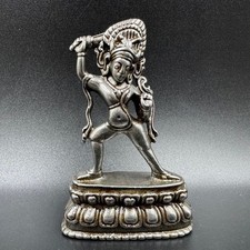 Old Chinese Tibetan Buddhist Thokcha Manjushri Statue Sacred Wisdom Deity Sculpt