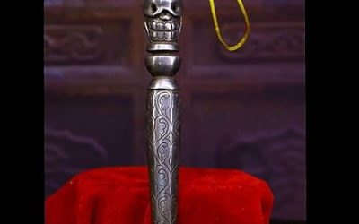 GLW FengShui 10″ Tibetan TianTie Thokcha Thogchag Phurba Vajra Dorje Pestle Sceptre Faqi#3364