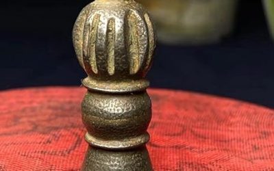 GLW FengShui Buddhism Seal Thokcha/TianTie Meteorite Iron Handmade Carving Taoist Seal #5510