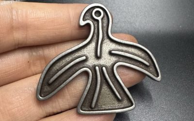 Tibetan Meteorite Thokcha Garuda Pendant Amulet Handmade Buddhist Artifact