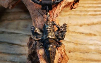 Antique Tibetan Thokcha Amulet Pendant,Mahakala Phurba, Buddhist Protector Deity