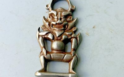 Old Tibetan Buddhism Iron Mahakala Pendant, Thokcha Protective Amulet