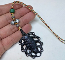 Old Ancient Tibetan Buddhism Black Thokcha Pendant scorpion amulet amulet