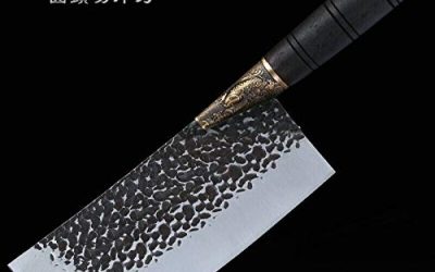 GLW Sword Stainless Steel Thokcha Mixed Forging Chef Slicer Chip Knife Kitchen Knife (C Style)