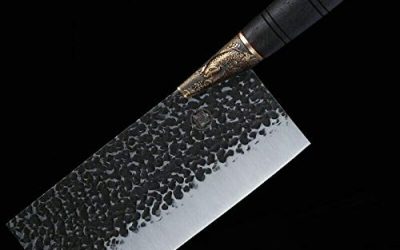 GLW Sword Stainless Steel Thokcha Mixed Forging Chef Slicer Chip Knife Kitchen Knife (A Style)