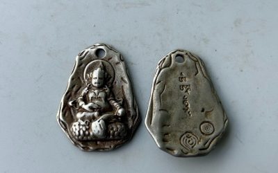 2PCS Tibetan Buddhism Iron Yellow Jambhala Pendant, Thokcha Wealth Amulet DIY