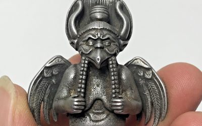 Old Chinese Tibetan Buddhism Sky Iron Thokcha Garuda Pendant-Protective Amulet