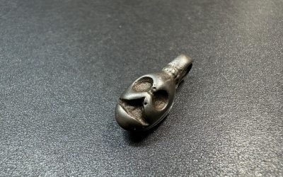 Antique Tibetan Iron Thokcha Pendant – Charnel Ground Skull Amulet, Himalayan S