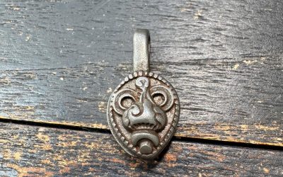 Tibetan Thokcha Iron Treasure Vase Pendant | Ashtamangala Symbol Clip | Buddhis