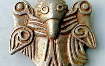 Old Tibetan Buddhism Iron Garuda Belt Buckle, Thokcha Protective Amulet