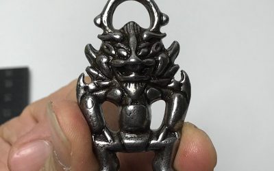 Old Tibetan Buddhism Iron Mahakala Pendant, Thokcha Protective Amulet
