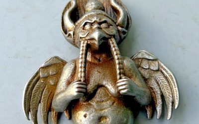 Old Tibetan Buddhism Iron Garuda Pendant, Thokcha Protective Amulet