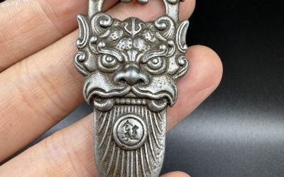 Nepalese Tibetan Thokcha Dragon Pendant – Yazi Mythical Beast Amulet Bag Charm