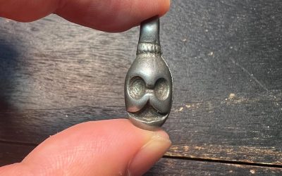 Nepal Tibetan Thokcha Iron Citipati Skull Bead Counter Clip – Buddhist Mala Pra