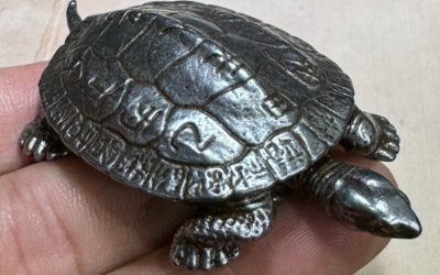 Vintage Tibetan Buddhist Amulets Tortoise Statue Thokcha Collectable Ornament