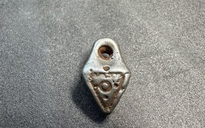 Vintage Thokcha Eye Amulet Pendant, Old Iron Protective Charm, Himalayan Talism