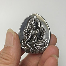 Old Chinese Tibetan Buddhism tiantie Thokcha Green Tara Pendant Amulet