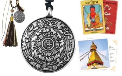 Tibetan Nine Palace Bagua Protection Amulet, Handmade Thokcha Alloy Pendant with Adjustable Cord, Spiritual Jewelry for Anxiety Relief and Inner Peace, Ideal Gift for Men Women – Yak Brown