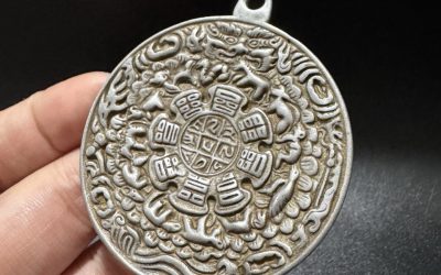 Tibetan Nine Fold Auspicious Talisman Pendant Thokcha Nepal Zodiac Amulet