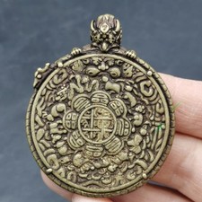 Copper Garuda Top Nine Palaces Bagua Zodiac Thokcha Tibetan Protection Amulet