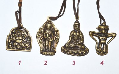 Wholesale lot of 4 Vintage Buddhist Amulet  Tibetan Thokcha Thogchag, TC3